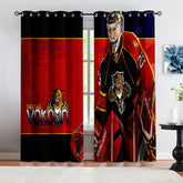 Florida Panthers Hockey League Blackout Curtains Drapes For Window Treatment Set